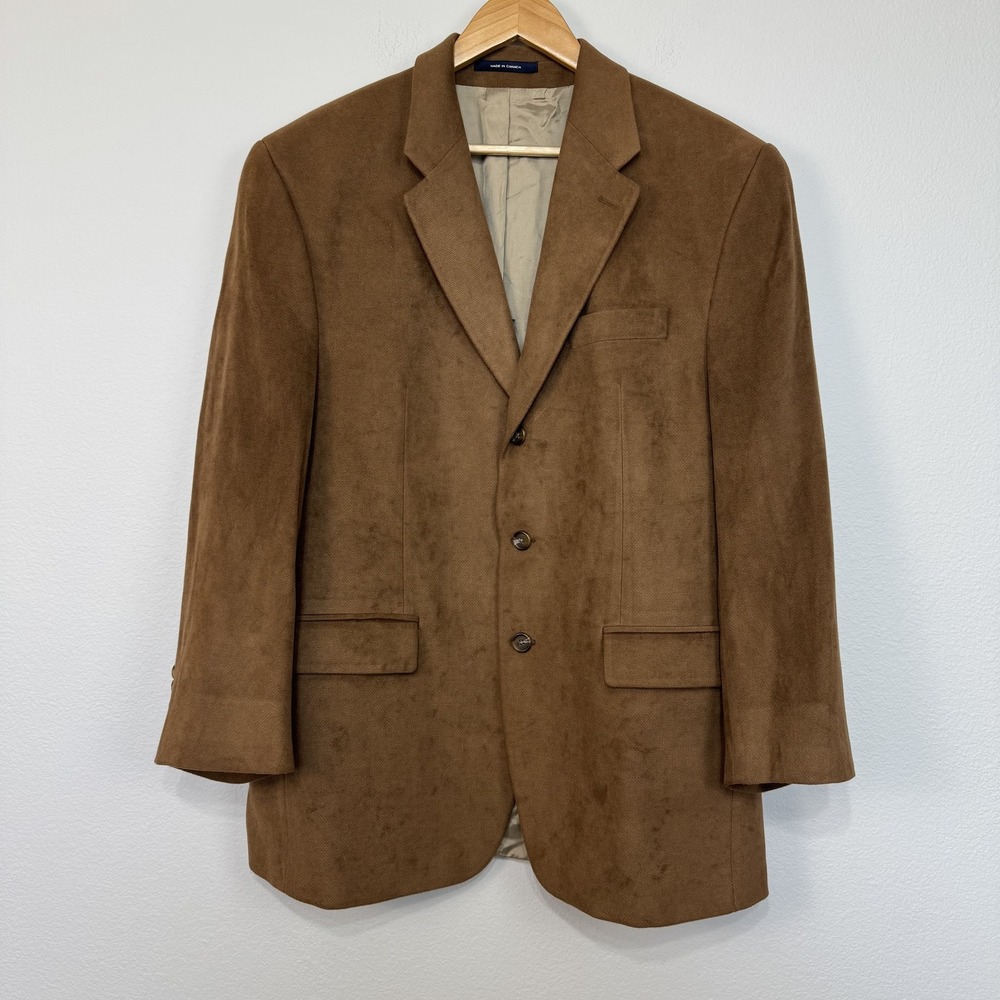 Ralph Lauren Blazer Mens 43R Brown Suede Look Sport Coat Dillard's Canada Jacket